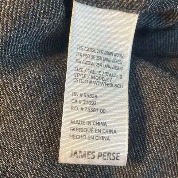 James Perse Shirt Dress Gray Wool Blend Long Sleeve Size M (2) - Picture 9 of 10